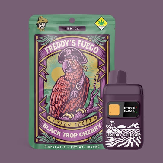 Freddy's Fuego - Black Trop Cherry - Cured Resin Disposable - 1