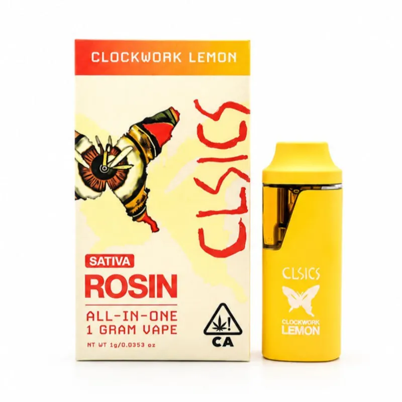 CLSICS - Clockwork Lemon - Live Rosin All in One Vape - 1g disposable