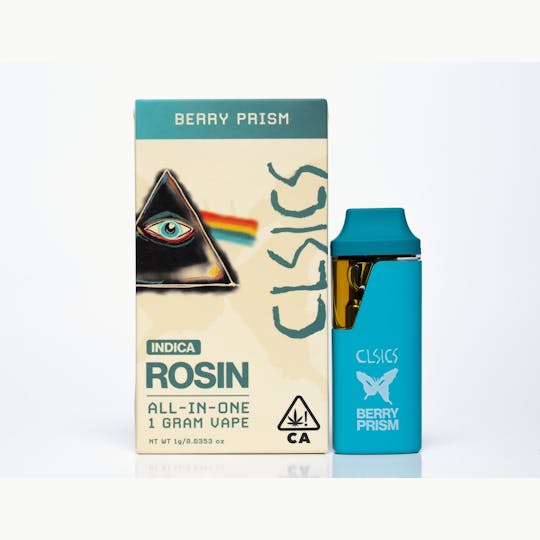 CLSICS Rosin & Rosin Infused Pre Rolls - Berry Prism - LIVE ROSIN ALL IN ONE VAPE 1g - 1