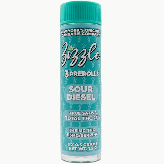 Zizzle - SOUR DIESEL Preroll 3 Pack - 1