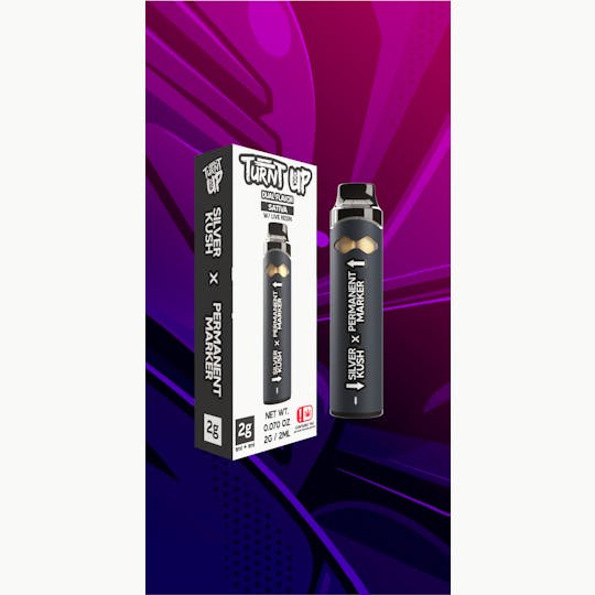 710Trading - Turnt Up - 2g Disposable - Silver Kush x Permanent Marker - 1