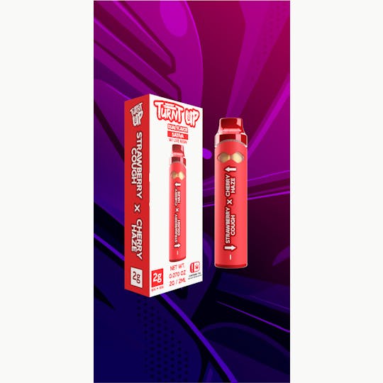 710Trading - Turnt Up - 2g Disposable - Strawberry Cough x Cherry Haze - 1