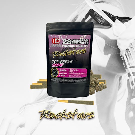 710Trading - Rockstars - 28g Pre Roll Pack - Ice Cream Cake - 1
