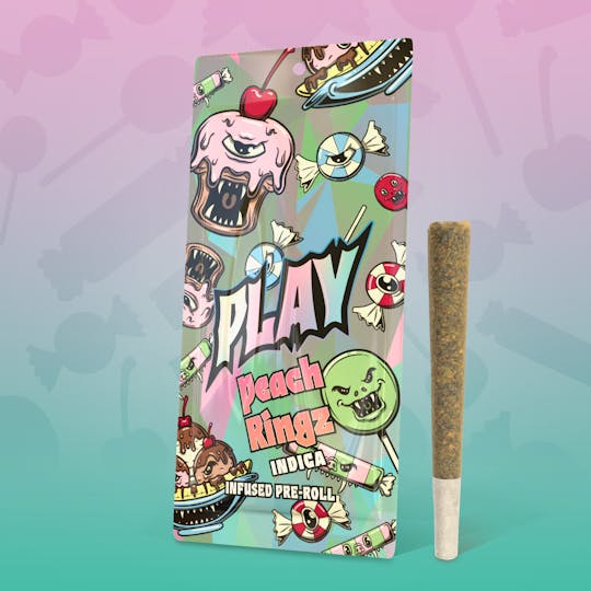 Play Michigan - Play | Peach Ringz | 1.2g | Infused Pre-Roll - 1