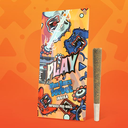 Play Michigan - Play | Blue Razz Sorbet | 1.2g | Infused Pre-Roll - 1