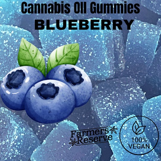 Farmers Reserve - Cannabis Oil THC Gummies 200MG THC Blueberry - 1
