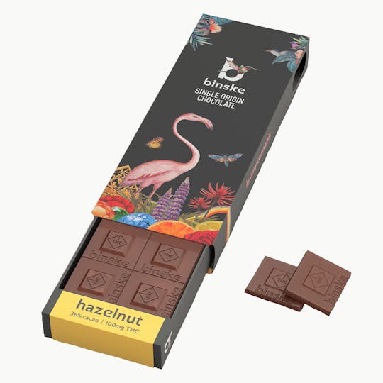 binske - Hazelnut Milk Chocolate Bar - 100mg - 1