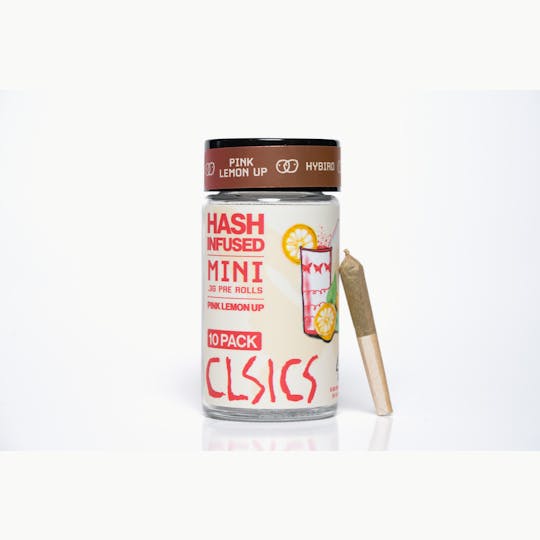CLSICS Rosin & Rosin Infused Pre Rolls - Pink Lemon Up - 10Pk .3g Hash Infused Pre Rolls - 1