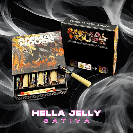 Animal House - Hella Jelly | Kief Infused Preroll | 7pk x 0.5g (3.5g) - 1