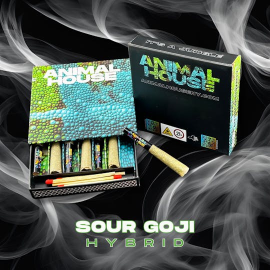 Animal House - Sour Goji | Kief Infused Preroll | 7pk x 0.5g (3.5g) - 1