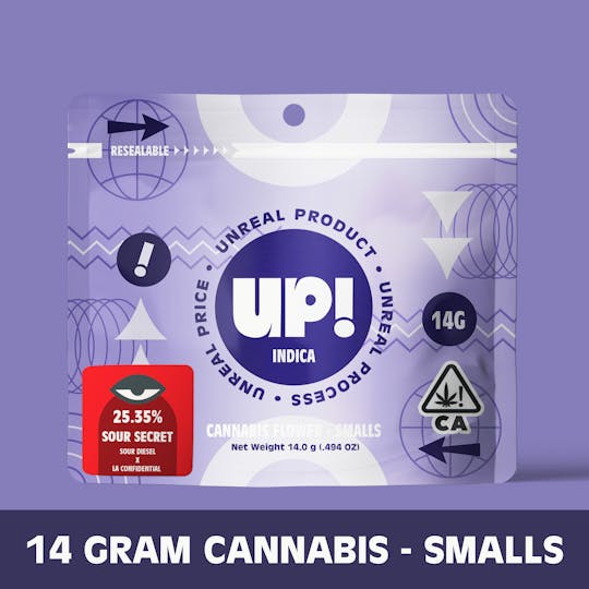 UP! - Sour Secret (Indica) Cannabis Smalls 14g - 1