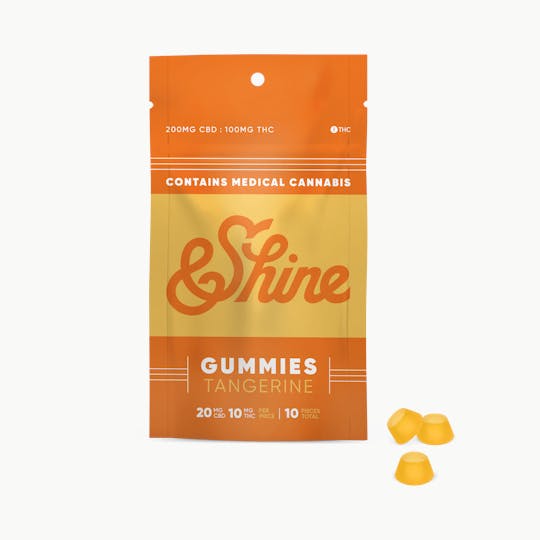 &SHINE - &Shine | 10pk Gummies | Tangerine - THC:CBD 1:2 - 1