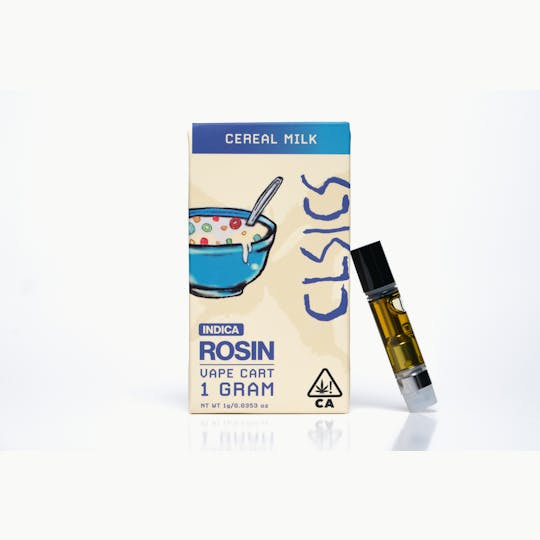 CLSICS Rosin & Rosin Infused Pre Rolls - Cereal Milk - Live Rosin Cartridge 1g - 1