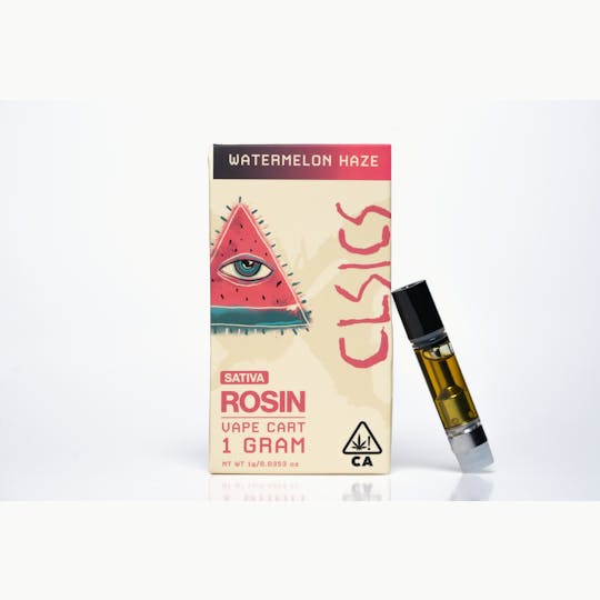 CLSICS Rosin & Rosin Infused Pre Rolls - Watermelon Haze - Live Rosin Vape Cartridge 1g - 1