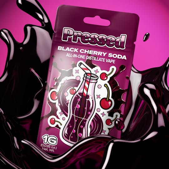 Pressed by Prismatic - Black Cherry Soda All-in-One Disposable Vape 1g - 1