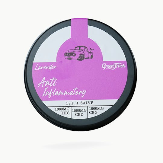 Green Truck - Green Truck - Salve: 1:1:1 THC/CDB/CBG - Anti-Inflammatory Lavender - 1