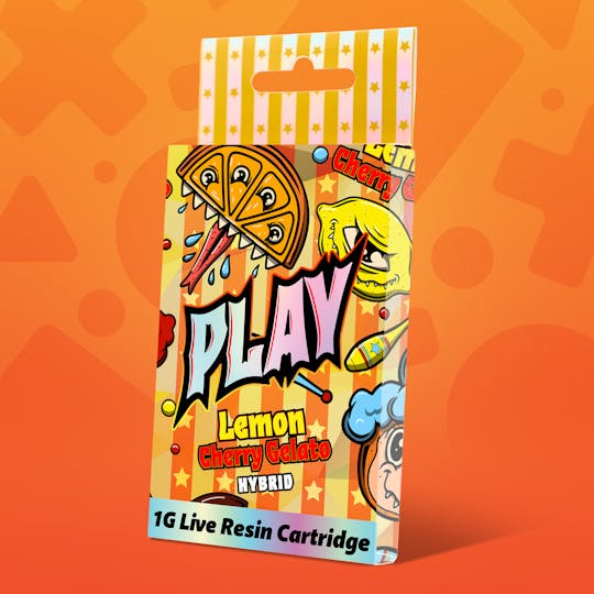 Play Michigan - Play | Lemon Cherry Gelato | 1g | Live Resin Cartridge - 1