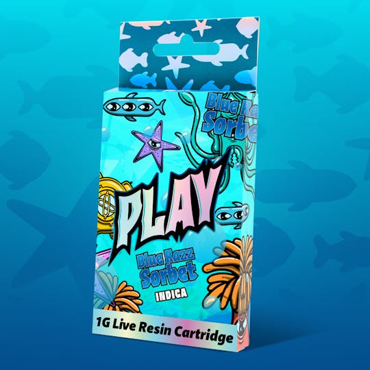 Play Michigan - Play | Blue Razz Sorbet | 1g | Live Resin Cartridge - 1