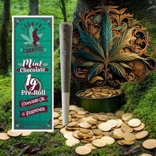 Country Cannabis - Chocolate Mint | Infused Pre-Roll | Seasonal | 1G - 1