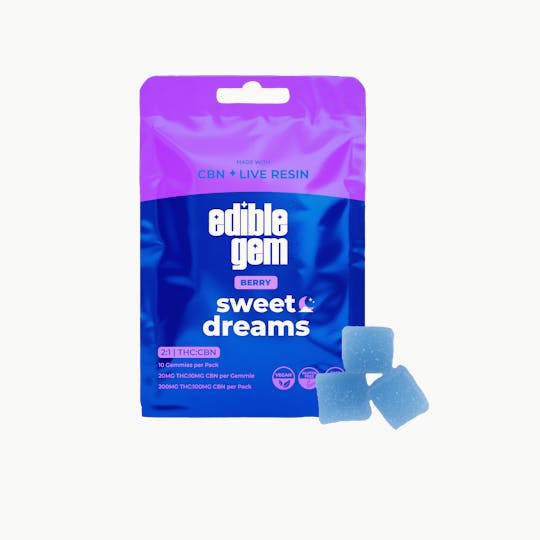 Edible Gem - Edible Gem - Sweet Dreams 2:1 - CBN - Live Resin Gummies - Berry - 1