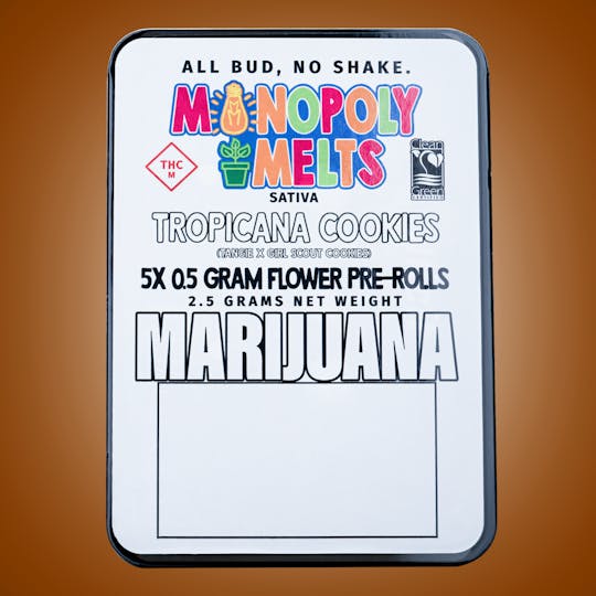 Monopoly Melts - Tropicana Cookies | Prerolls 0.5G (5 Count) - 1