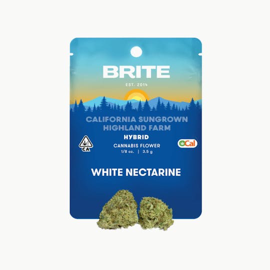 Brite Labs - BRITE Highland OCal Sun-Grown Flower (3.5g) - Hybrid - White Nectarine - 1