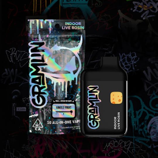 Gramlin - JUNGLE FRUIT Indoor Live Rosin AIO 1g Vape - 1