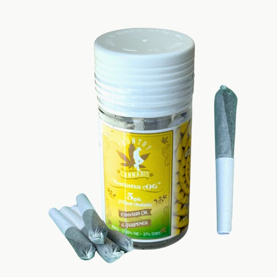 Country Cannabis - Banana OG | Mini Infused Pre-Roll | 2G | 5pk - 1
