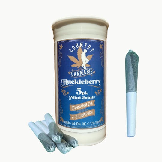 Country Cannabis - Huckleberry | Mini Infused Pre-Roll | 2G | 5pk - 1