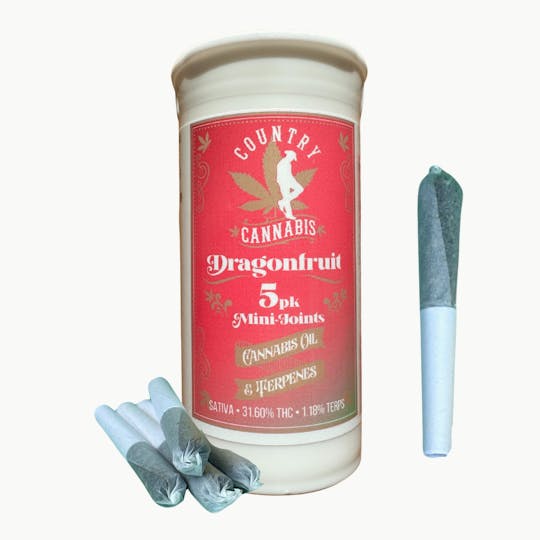Country Cannabis - Dragon Fruit | Mini Infused Pre-Roll | 2G | 5pk - 1