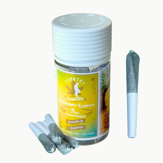 Country Cannabis - Pineapple Express | Mini Infused Pre-Roll | 2G | 5pk - 1