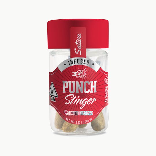 Punch Edibles & Extracts - Island Breeze Stinger (Sativa) 5 Pre-Rolls 2.5g - 1