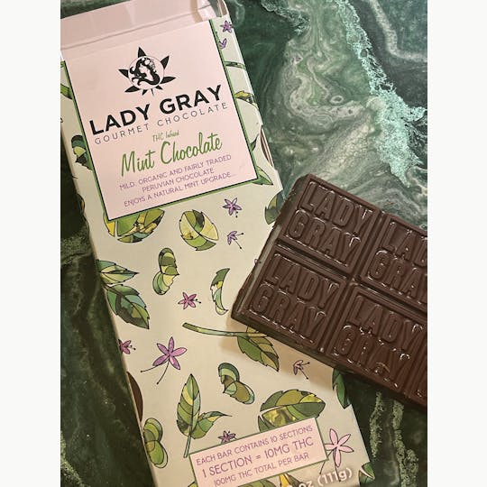 Lady Gray Gourmet Medibles - Lady Gray - Medibles - Mint Chocolate Bar - 1