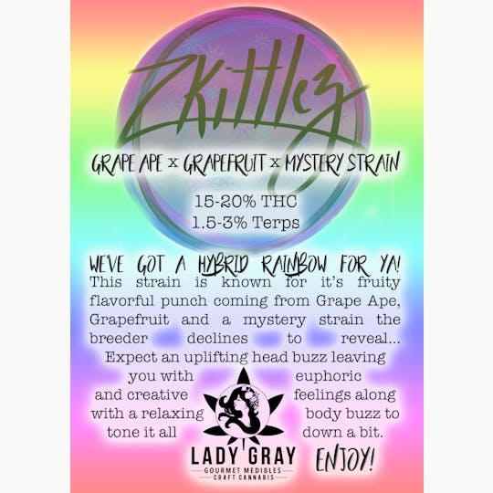 Lady Gray Gourmet Medibles - Lady Gray - Flower - Zkittlez - 1