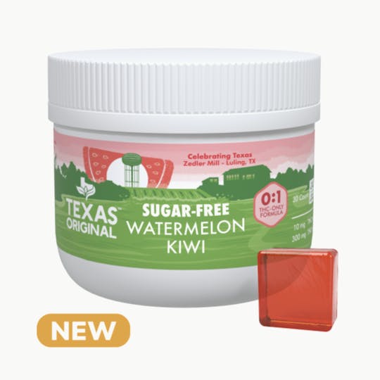 Texas Original - 0:1 10 mg Sugar-Free Watermelon Kiwi Gummies (300 mg) - 1