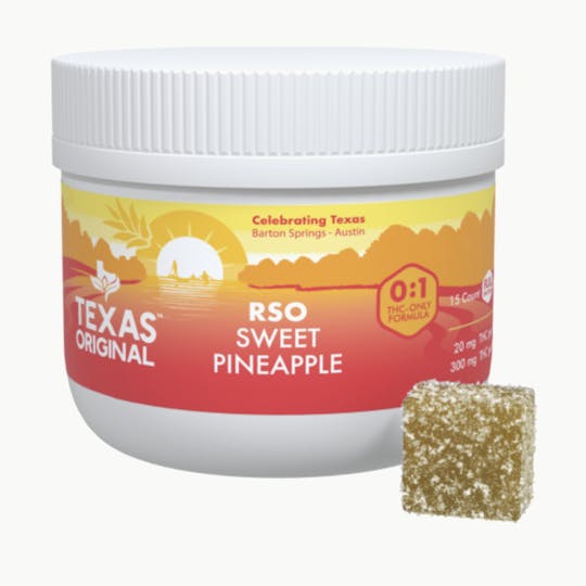 Texas Original - 0:1 RSO 20 mg Pineapple Gummies (300 mg) - 1
