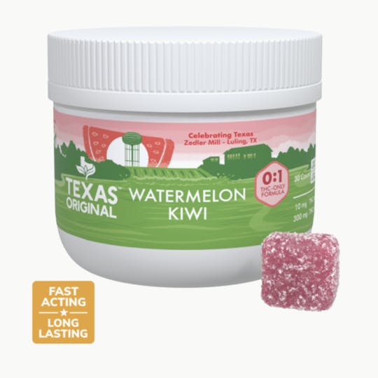 Texas Original - 0:1 10 mg Watermelon Kiwi Gummies (300 mg) - 1