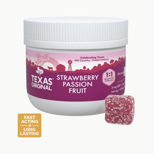 Texas Original - 1:1 Strawberry Passion Fruit Gummies (300 mg) - 1