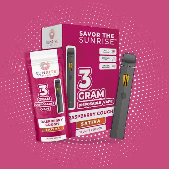 Sunrise - Sunrise Cannabis - Raspberry Cough - 3g Disposable - 1