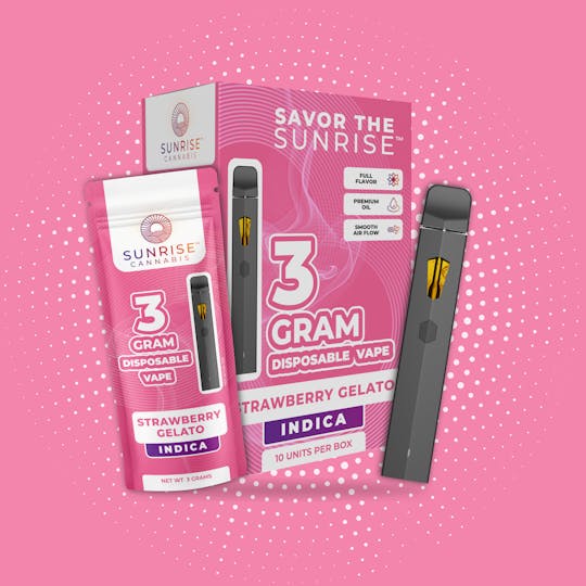 Sunrise - Sunrise Cannabis - Strawberry Gelato - 3g Disposable - 1