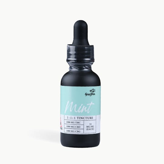 Green Truck - Green Truck - Tincture: 1:1:1 THC/CBD/CBG - Anti Inflammatory - Mint - 1