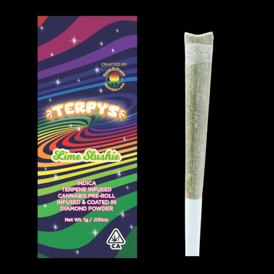 Crème De Canna - Creme De Canna Terpys Diamond Infused Pre Roll Lime Slushie 1g (I) 4362 - 1