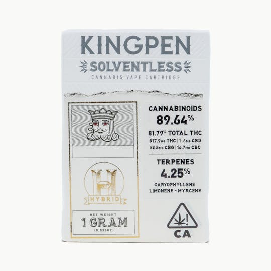 KINGPEN - Kingpen Solventless | Headhunter Hybrid 1g Vape Cartridge - 1