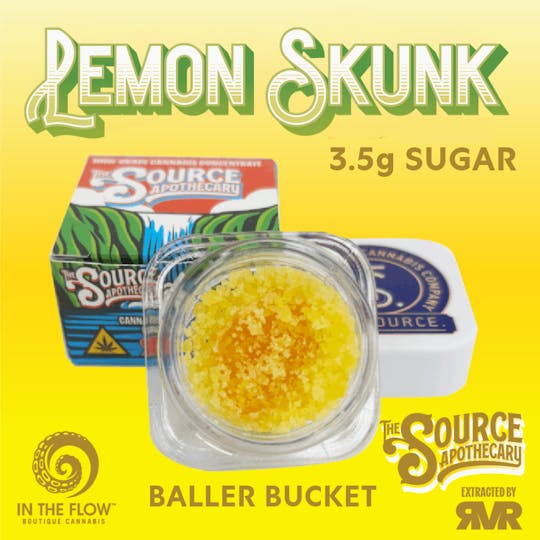 The Source Apothecary - Lemon Skunk 3.5g Sugar Baller Bucket - 1