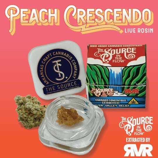 The Source Apothecary - Peach Crescendo 1g Live Rosin Badder - 1