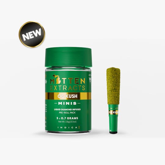 Mitten Extracts - Mitten Extracts Minis | Infused Pre-Rolls 3.5g | 5 Pack - OG Kush - 1