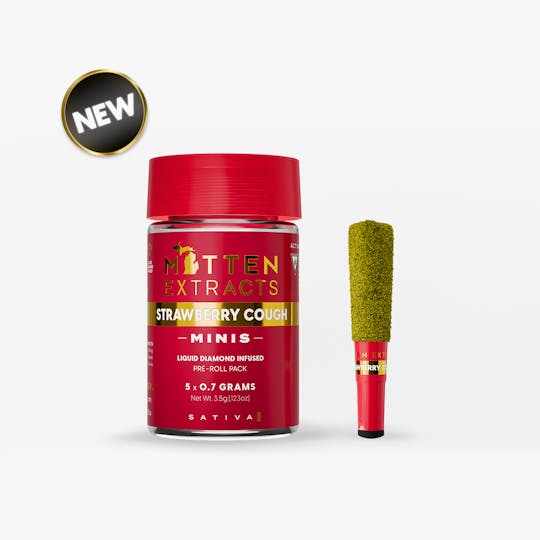 Mitten Extracts - Mitten Extracts Minis | Infused Pre-Rolls 3.5g | 5 Pack - Strawberry Cough - 1