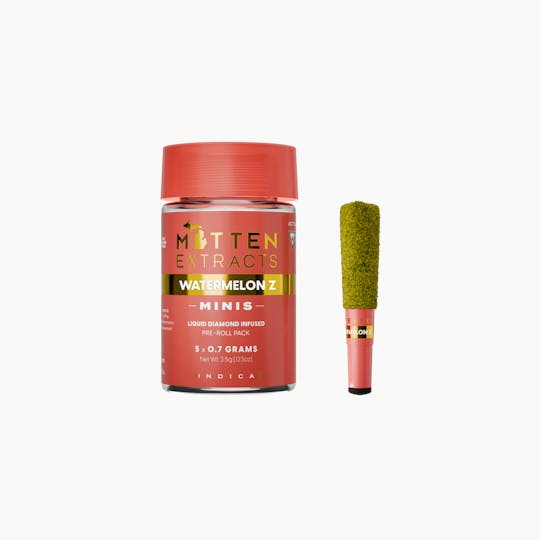 Mitten Extracts - Mitten Extracts Minis | Infused Pre-Rolls | 5 Pack - Watermelon Z - 1