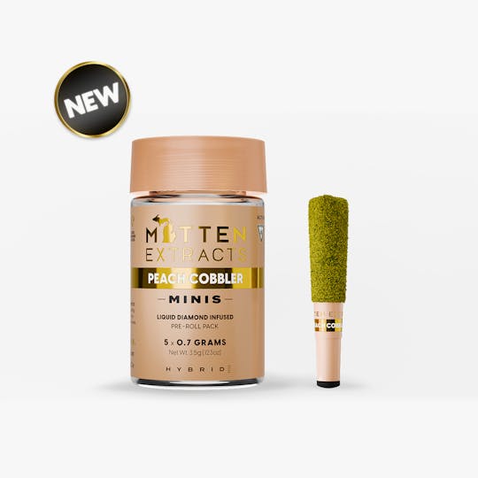 Mitten Extracts - Mitten Extracts Minis | Infused Pre-Rolls 3.5g | 5 Pack - Peach Cobbler - 1
