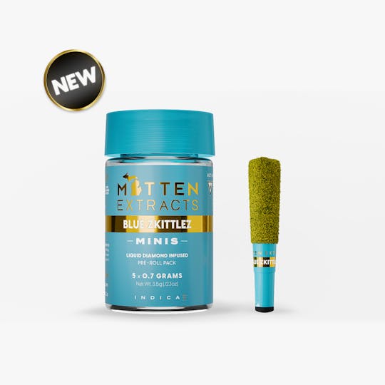 Mitten Extracts - Mitten Extracts Minis | Infused Pre-Rolls 3.5g | 5 Pack - Blue Z - 1
